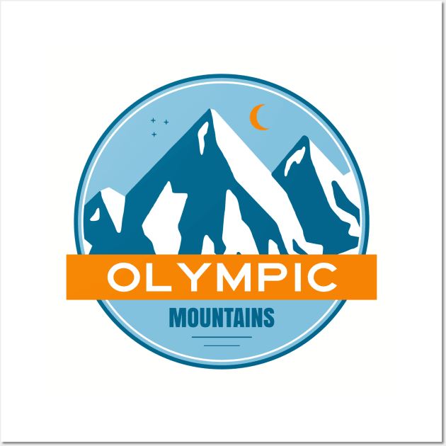 Olympic Mountains Washington Wall Art by esskay1000